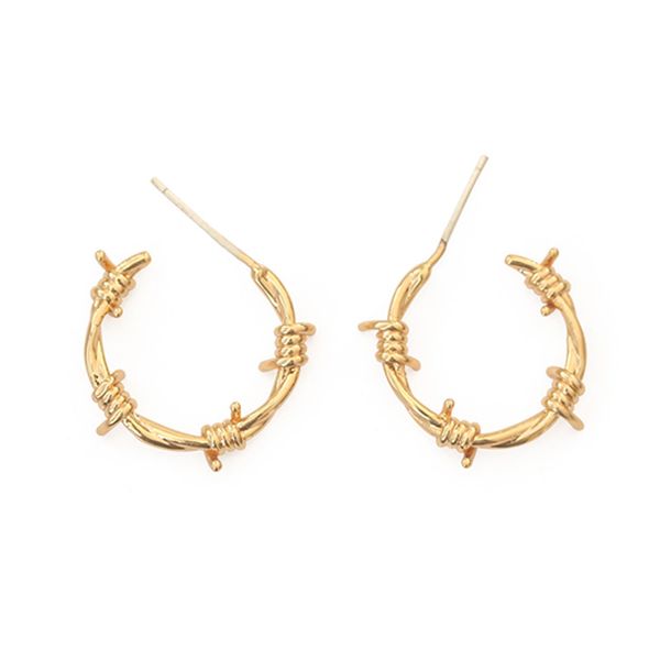 

14kgf tie hoop earrings gold creative texture 2020 fashionable summer earrings for women jewelry, Golden;silver