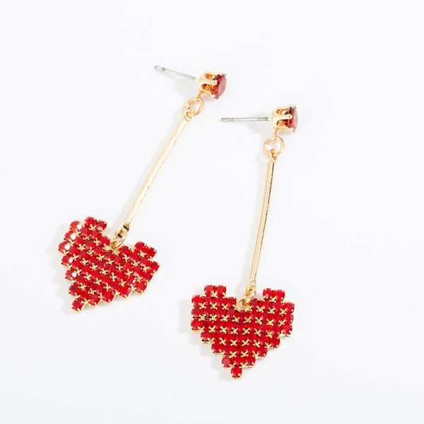 

maxi korean love full of long earrings the same style as dilraba dilmurat's earrings, Silver