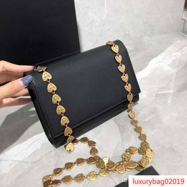 

designer handbags heart model chain shoulder cross body women designer y purse fashion totes genuine leather handbag