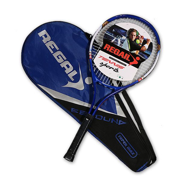 

1pc 67x27cm aluminum alloy tennis racket tranning racquets with bag tennis grip size 4 1/4 for beginners