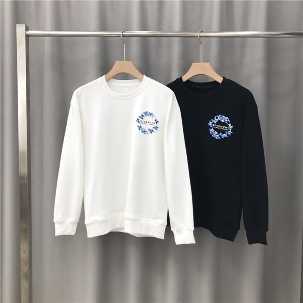 

19fw luxurious brand design given hoodie long sleeve crewneck sweater sweatshirt fashion chest letter pullover hoodie outdoor sweatshirt, Gray;blue