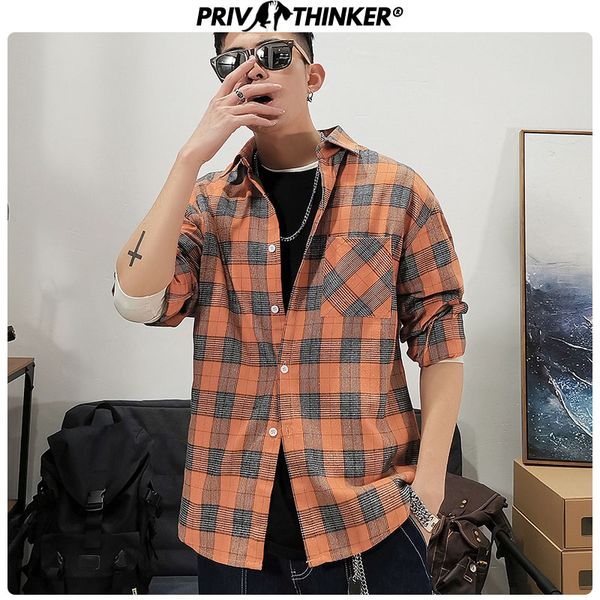 

male korean clothes plaid shirts men vintage shirts streetwear 2020 spring mens streetwear, White;black