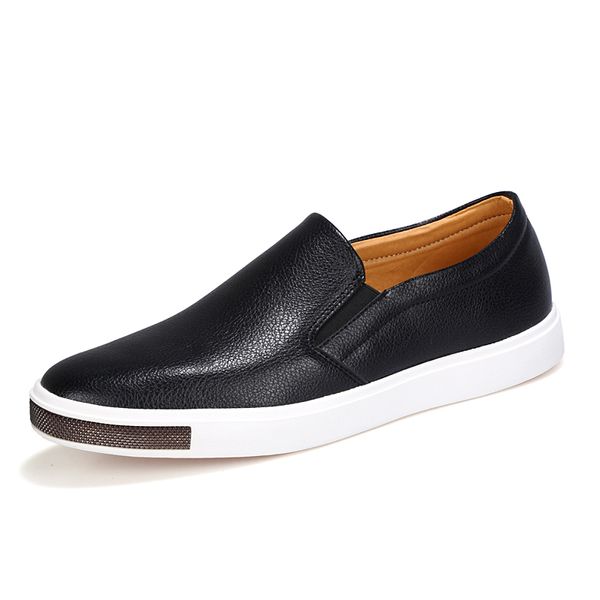 

vogue nice spring new men loafers shoes fashion leather casual shoes luxury breathable tide man, Black