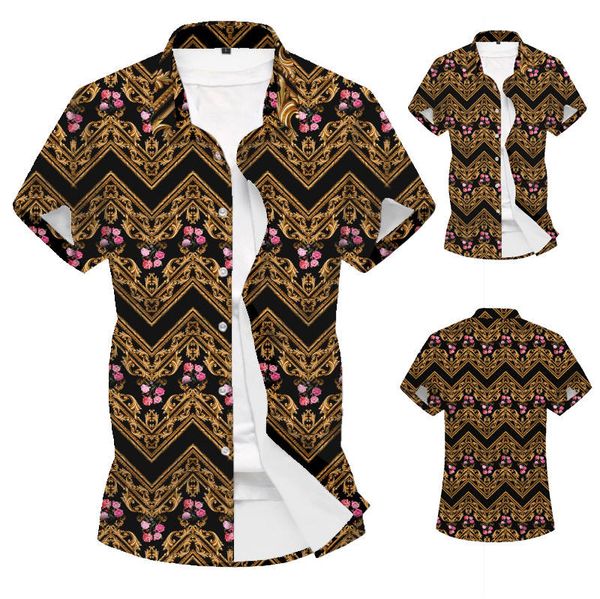 

цветочные печати мужские дизайнерские рубашки с коротким рукавом дышащий тонкий tops гавайский стиль casual mens тройники, White;black