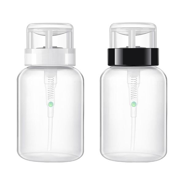 

packing bottles portable cosmetic tool plastic nail art pump dispenser spray bottle polish remover container 200ml