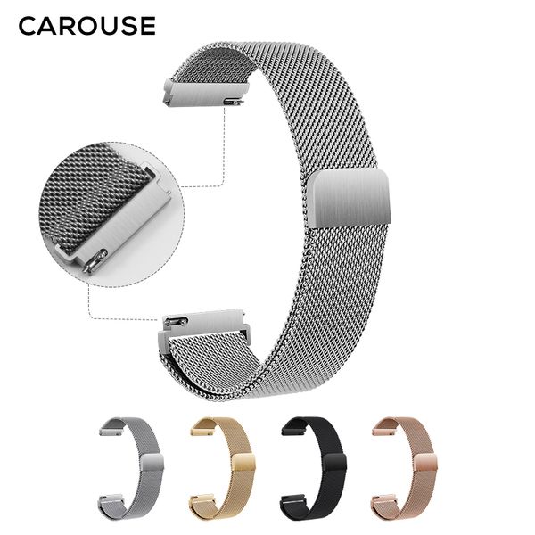 

carouse 22mm 20mm for samsung galaxy watch active 42mm 46mm gear sport s2 s3 frontier classic strap huami amazfit bip&huawei gt, Black;brown