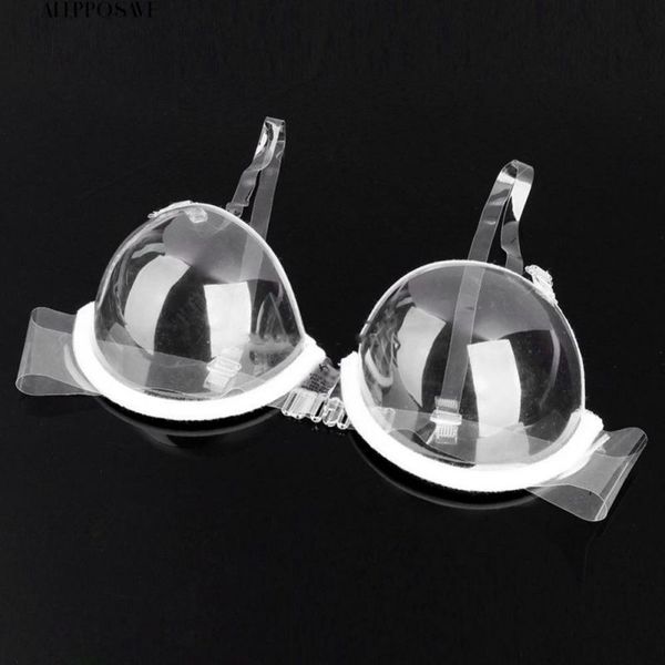 

2019 one-time use women b cup bras transparent plastic underwear wedding party bras, Red;black