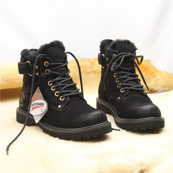 

winter models hight-martin boots plus velvet warm outdoor snow boots men england casual shoes non-slip wear-resistant shoes, Black