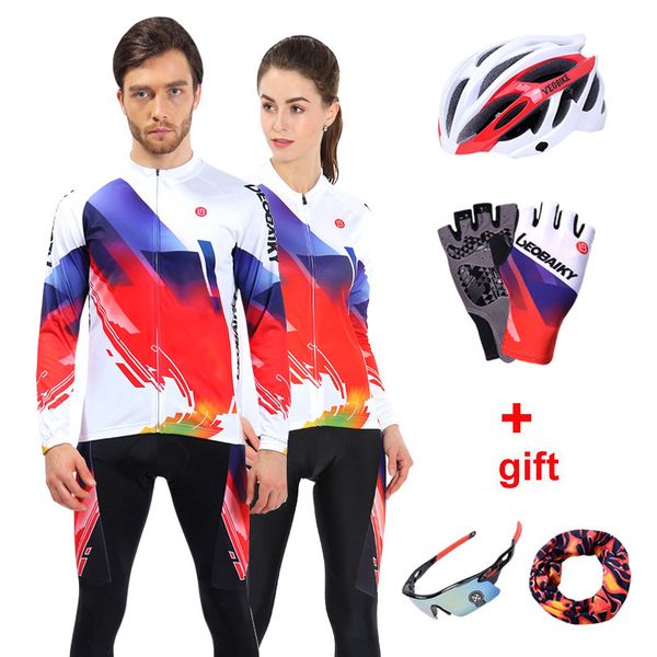 

pro team 2018 road bike clothing men bicycle jersey mtb cycling set long sleeve outdoor sport 3d padded women cycling clothes, Black;blue