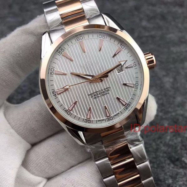 

luxury mens watches stainless steel bracelet aqua terra 150m master 23110422101004 designer man mens watches automatic watch wristwatch, Slivery;brown