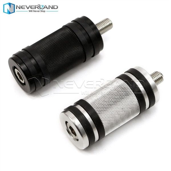 

2pcs motorcycle footrests universal black/sliver footpeg accessories pedal cnc aluminum foot pegs for sportster d45