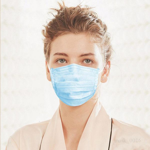 

uw3g 3 100pcs layer disposable dustproof mouth pm2.5 safety 50/100pcs face care elastic men and women masks black blue