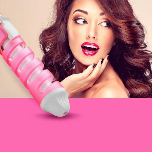 

1pc magic pro hair curlers roller electric curl ceramic spiral hair curling iron wand salon hair styling tools styler