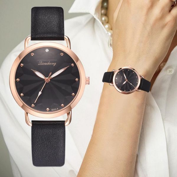 

women watches fashion quartz ladies watches for leather bracelet clock gift montre femme luxury kol saati#w, Slivery;brown