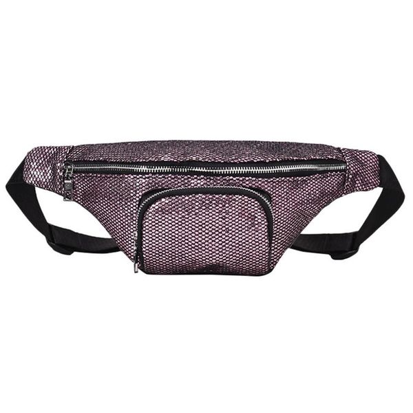 

neutral outdoor zipper sequin messenger bag sport chest bags waist pack sequin corduroy nylon canvas travel flap #75