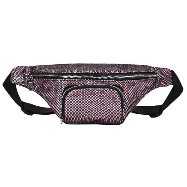 

neutral outdoor zipper sequin messenger bag sport chest bags waist pack sequin corduroy nylon canvas travel flap #75