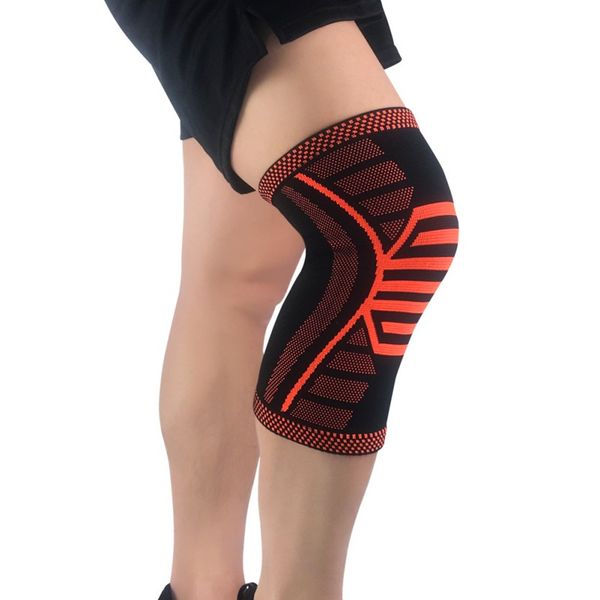 

1pc knee pad sleeve elastic braided compression leg warmer protector fitness sportswear accessories, Black;gray