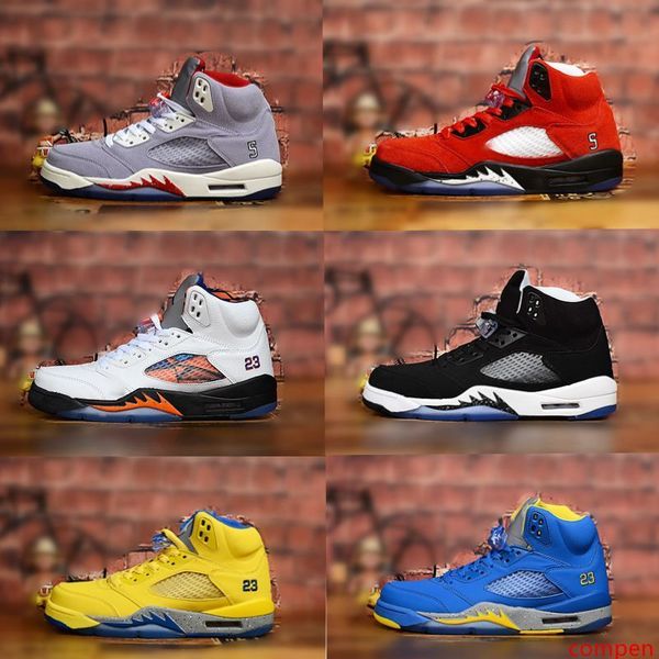 

with 2019 mens 5 basketball shoes suede blue red camo black men shoes women shoes designer sneakers