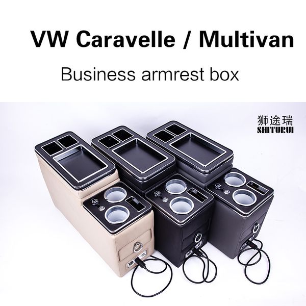 

for v w caravelle / multivan t5 t6 row front railing box set general business armrest central store business car mobile charge
