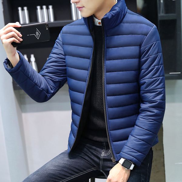 

mrmt 2019 brand new winter men's jackets cotton-padded overcoat for male jacket casual stand collar outer wear clothing garment, Black