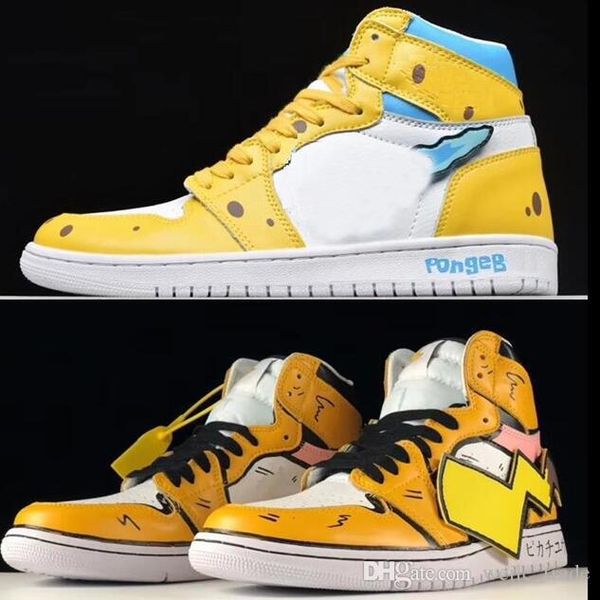 

2020 new pikachu sponge bob 1 1s tv pe basketball shoes for anniversary sponge x irving v five baskets sports sneakers des chaussures