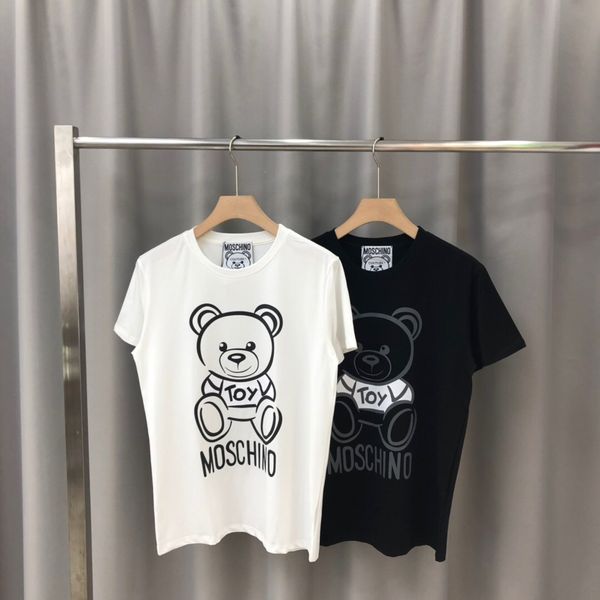 

2020ss spring and summer new high grade cotton printing short sleeve round neck panel t-shirt size: -l-xl-xxl-xxxl color: black white 10w74, White;black