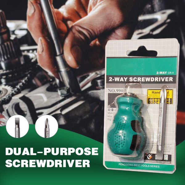 

chrome vanadium steel green small screwdriver disassemble hand operated tools practical durable portable electrician
