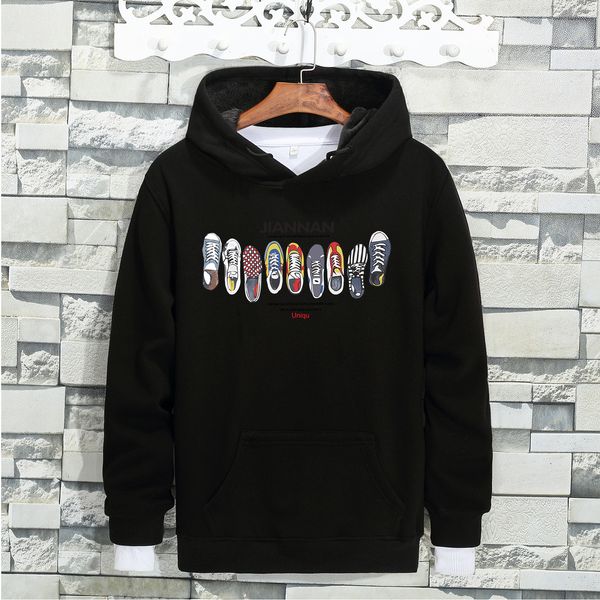 

толстовка вскользь highstreet outwear cotton s-5xl мужская с длинным рукавом толстовка толстовка 2020, Black