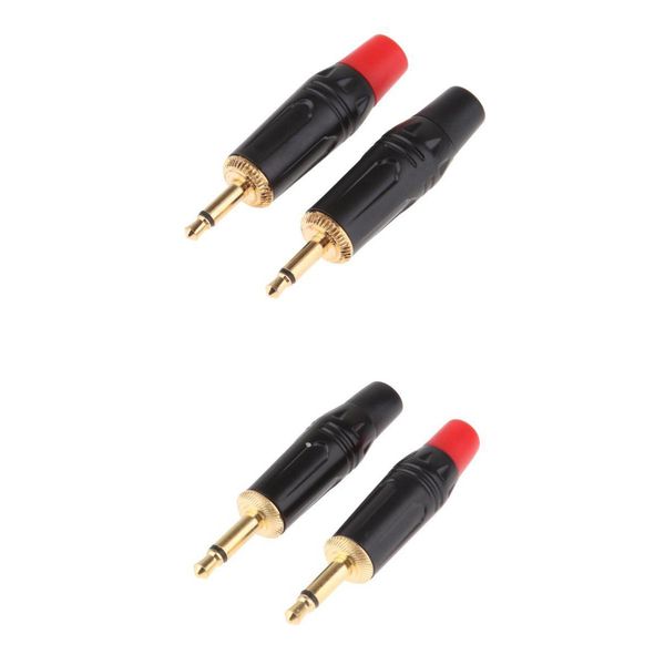 

4pieces 3.5mm mono male repair earphones audio solder jack plug adapter