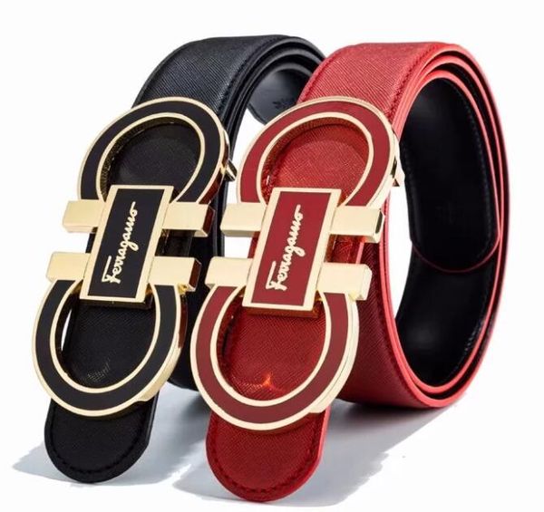 

1salvatoreferragamobig large buckle genuine leather belt with designer belts men women new mens belts luxury belt ing, White;black