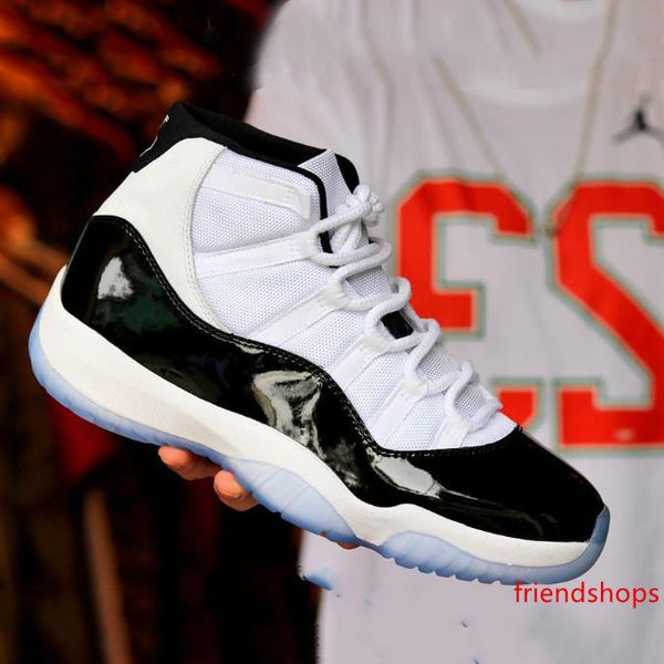 

11s concord 45 basketball shoes 378037-107 for men women 11 xi number 45 black white athletic sports sneaker size 5.5-13