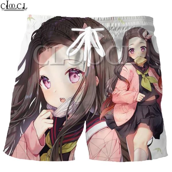 

cloocl kimetsu нет yaiba аниме demon slayer 3d printed мужчин и женщин корейской версии сыпучие модный all-матч летний пляж брюки, White;black