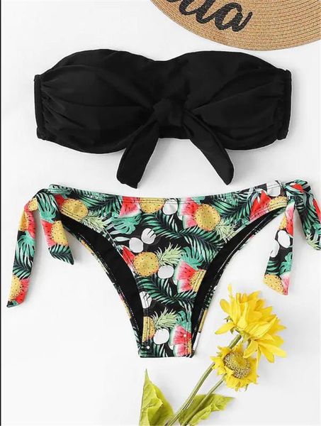 

micro bikini 2020 off shoulder front tie push up padded swimwear beach bathing suit thong bather suit swimming