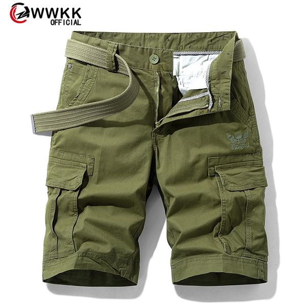 

men's shorts wwkk men 2021 fashion beach mens casual camo camouflage short pants male bermuda cargo overalls, White;black