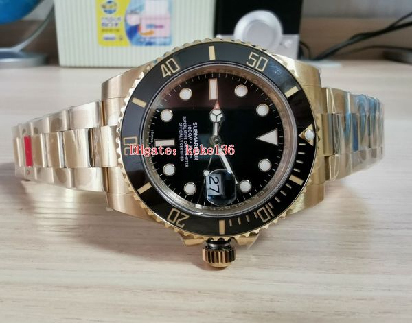 

elling men wristwatches bp factory 116618 116618ln 40mm 18k yellow gold ceramic bezel 2813 automatic mechanical mens watch watches, Slivery;brown