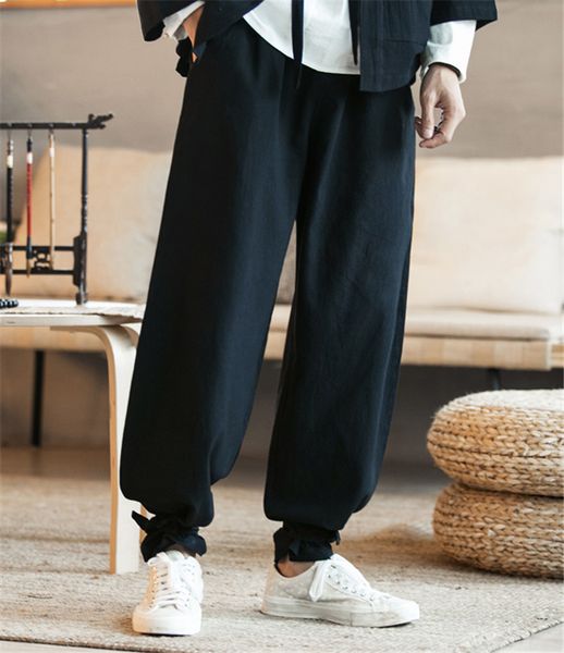 

2019 autunm plus size cotton line pants,spring large size trousers hip hop jogger pants 5xl 6xl 7xl wide leg pants black khaki