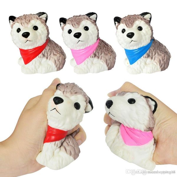 

discout now 9*11cm decompression toy husky dog squishies toys kawaii slow rising knead toy reliever kids gift new arrival