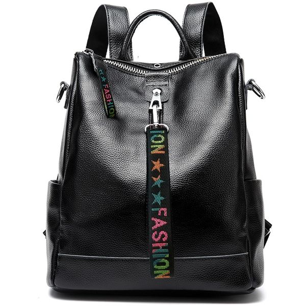 

new fashion women backpacks teenager soft genuine leather backpacks women's travel