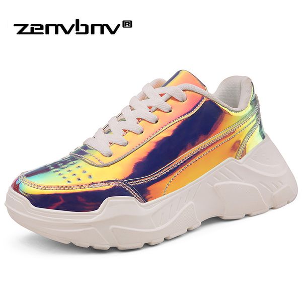 

women casual shoes femme 2018 spring autumn shoes women sneakers flats fashion lace-up platform white breathable woman sneakers, Black