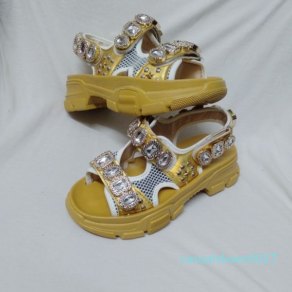 

2019 the latest rhinestone platform sandals beige luxury beach designer slides fashion women designer shoes summer with box1 c27, Black