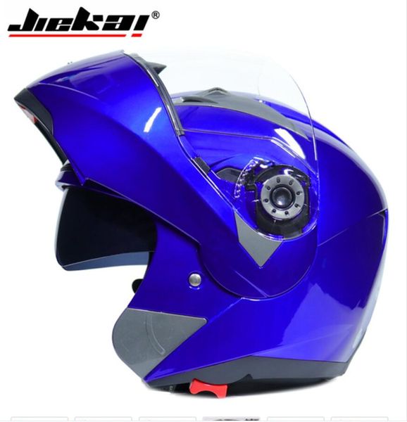 

motorcycle dual visor helmets modular flip up helmet racing double lens capacete casco moto dot ece helmet jiekai 105