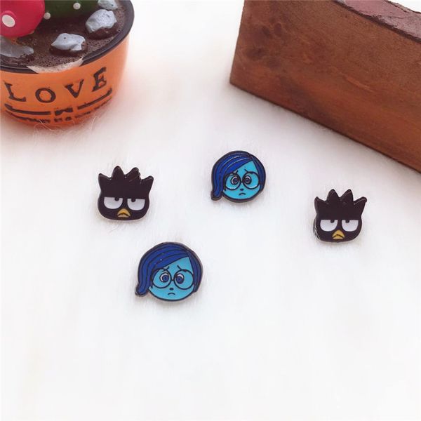 

eupnhy new arrival 1pair inside out cartoon stud earrings for women enamel cute girls earring allergy earring jewelry gifts, Golden;silver