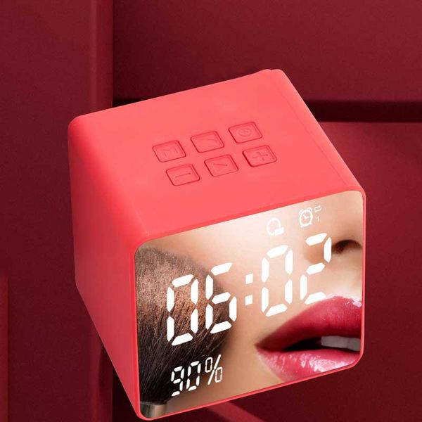 

dual alarm clock new handscall mp3 plug in audio subwoofer t1 with clock a11 bluetooth speaker
