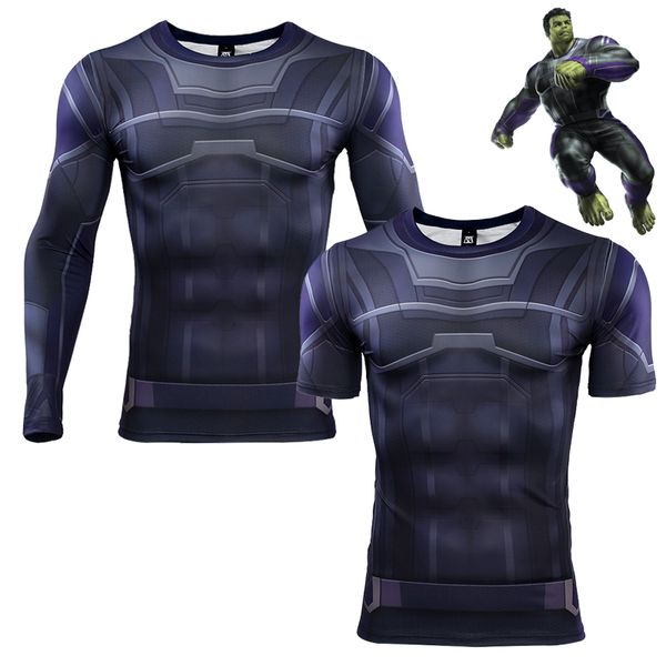 

2019 4 endgame hulk t-shirt robert bruce banner t shirts fitness crossfit compression shirt adults tee, White;black