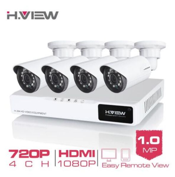

H view 4ch 720p video urveillance kit camera video urveillance outdoor cctv camera ecurity y tem kit cctv y tem for home