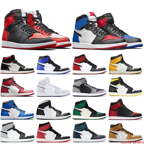 

1s men basketball shoes gold black toe 3 mid bred multi color designer shoes 1 psg banned pine green sport sneakers