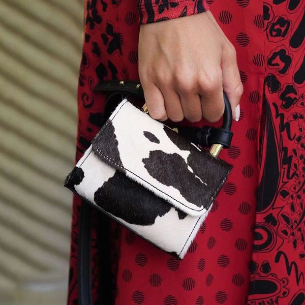 

vintage cow pattern mini women handbags shoulder bags pu leather crossbody bag lady small purse female bags 2020
