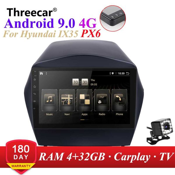 

4g+32gb px6 car dvd multimedia player for 2009 2010 2011 2012-2015 ix35 2din android 9.0 radio auto navigation gps 4g