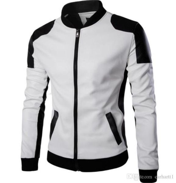 

размер дизайнерские куртки зима стенд воротник мужские куртки мужской пальто кожа мужские плюс, Black