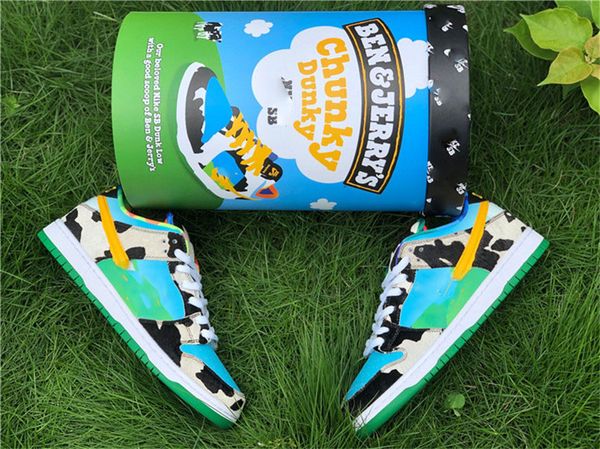 

original ben x sb dunk low chunky dunky jerrys f&f packaging mens white lagoon pulse-black-university gold running shoes outdoor sneakers